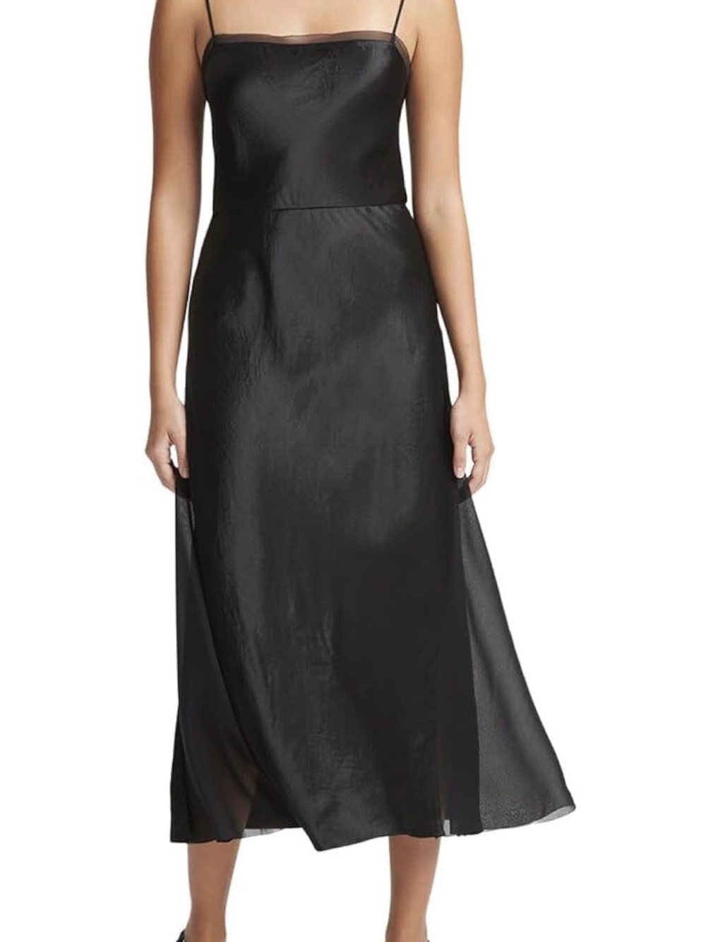 Vince Women's Sheer Panelled Slip Dress in size 4